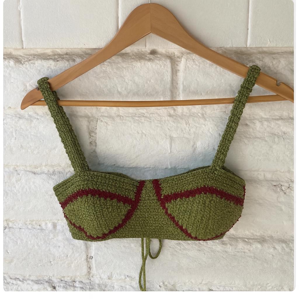29 Bikini Crochet Patterns for Summer Beachwear, Retro Sets, and Handmade Gifts 17 Pattern Crochet bikini Bralette Top tutorial english.