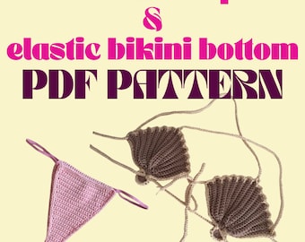 Bundle crochet patterns bikini bottom and seashell top