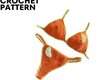 Eenvoudig haakpatroon Citrusbikini