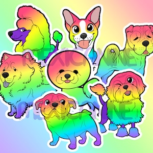 ARC-EN-CIEL NON SPORTIF FIERTÉ | Stickers chien