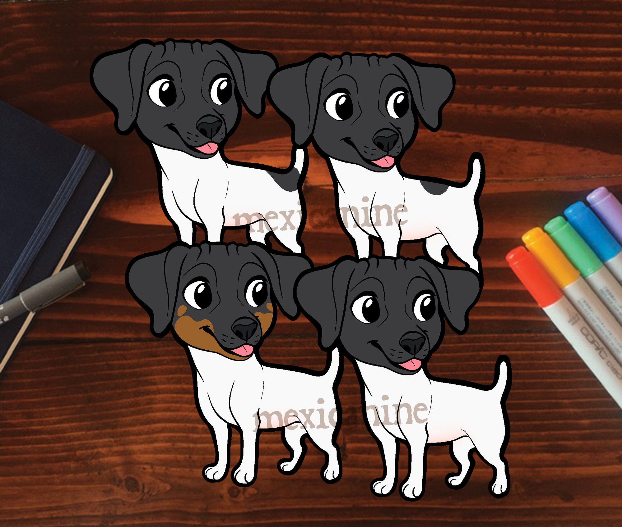 Pegatina Terrier Japonés // Nihon Teria Puppy Dog Vinilo Etsy