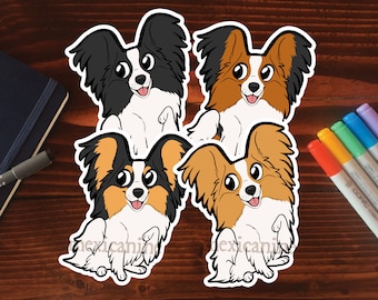 Euro Papillon Papillons Dog Graphic Decal Sticker Car Wall Oval NOT Two Colors Euro Papillon Papillons Dog Graphic Decal Sticker Car Wall Oval NOT Two Colors