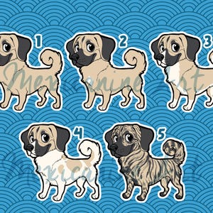 Sticker Anatolische herder || Kangal Chibi-puppy, vinyl, handgetekende illustratie, briefpapier, digitale kunst, kawaii