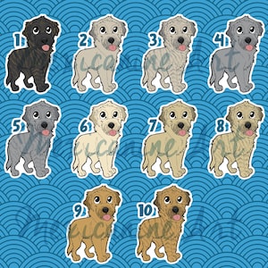 Irish Wolfhound Sticker || Chibi Puppy Dog, Vinyl, Hand Drawn Illustration, Stationery, Digital Art, Kawaii