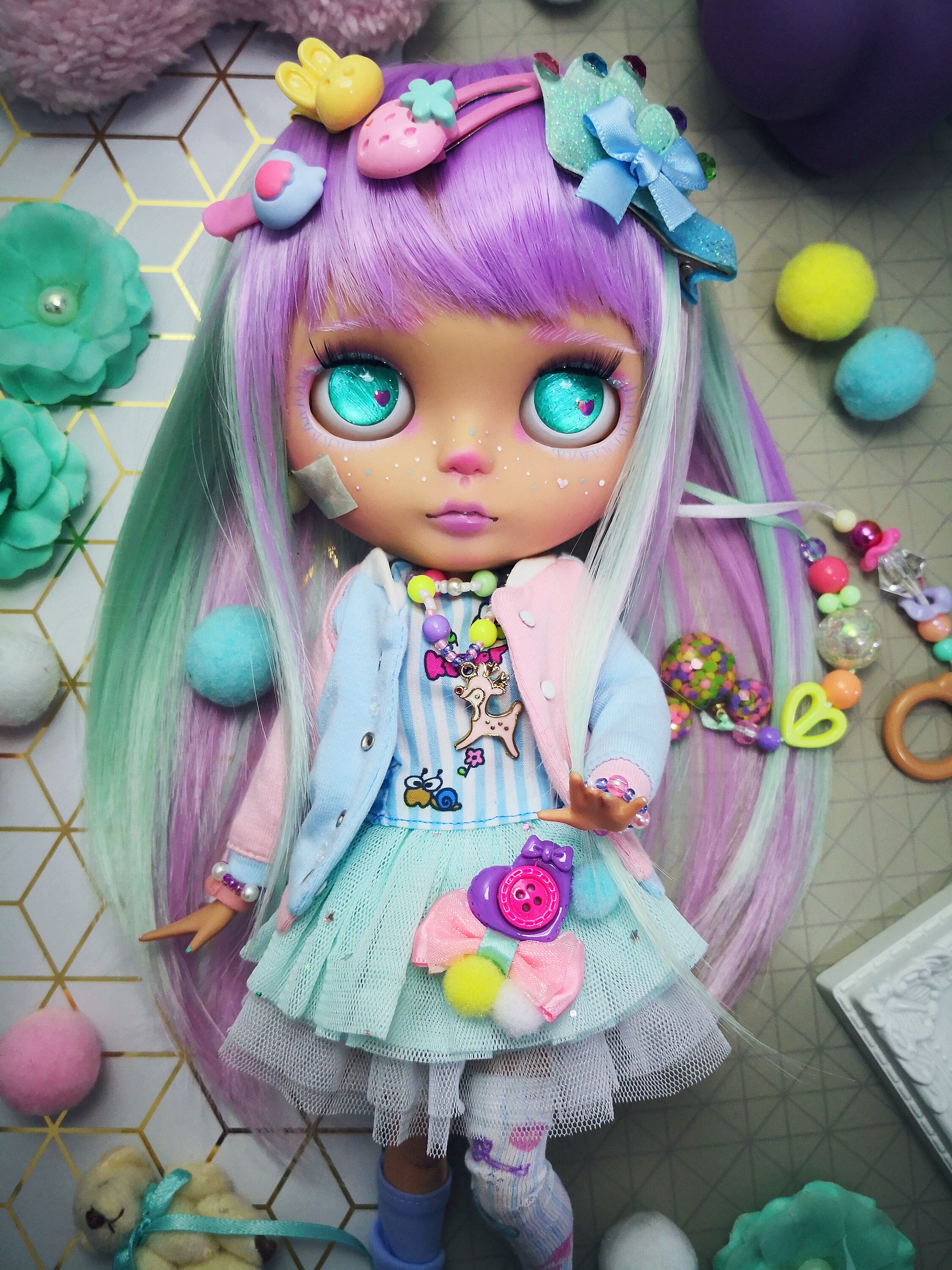 Reserved Minty Custom Blythe Doll OOAK Blythe Doll Etsy