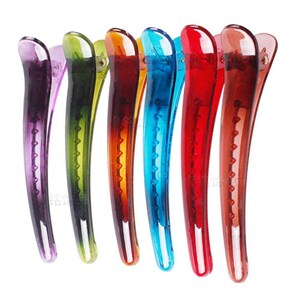 12pcs/ LOTTO 4,9 mm,7,8mm,9,5mm,12mm Accessori per capelli fai da bagno accessori per copricapo fatti a mano 6 clip a molla del becco d'anatra a colori 9.5cm