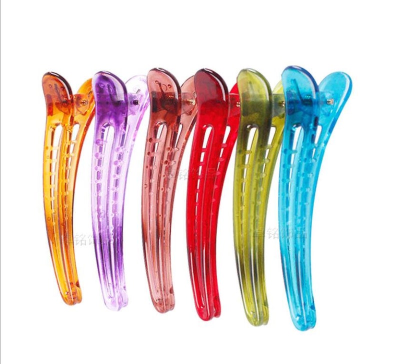 12pcs/ LOTTO 4,9 mm,7,8mm,9,5mm,12mm Accessori per capelli fai da bagno accessori per copricapo fatti a mano 6 clip a molla del becco d'anatra a colori immagine 8