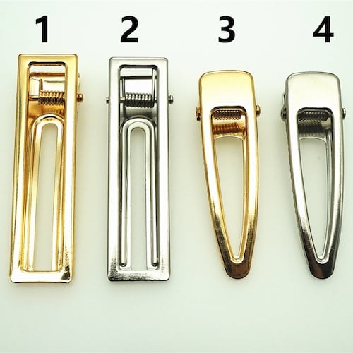 10pcs/lot Metal Spring Hair Clip Base Hair Clips Setting Blank Etsy