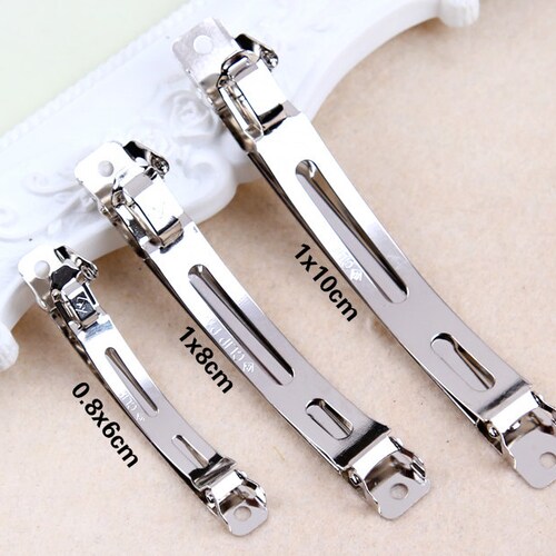10 PCS 60100mm High Quality French Barrettes Silver Curved Etsy