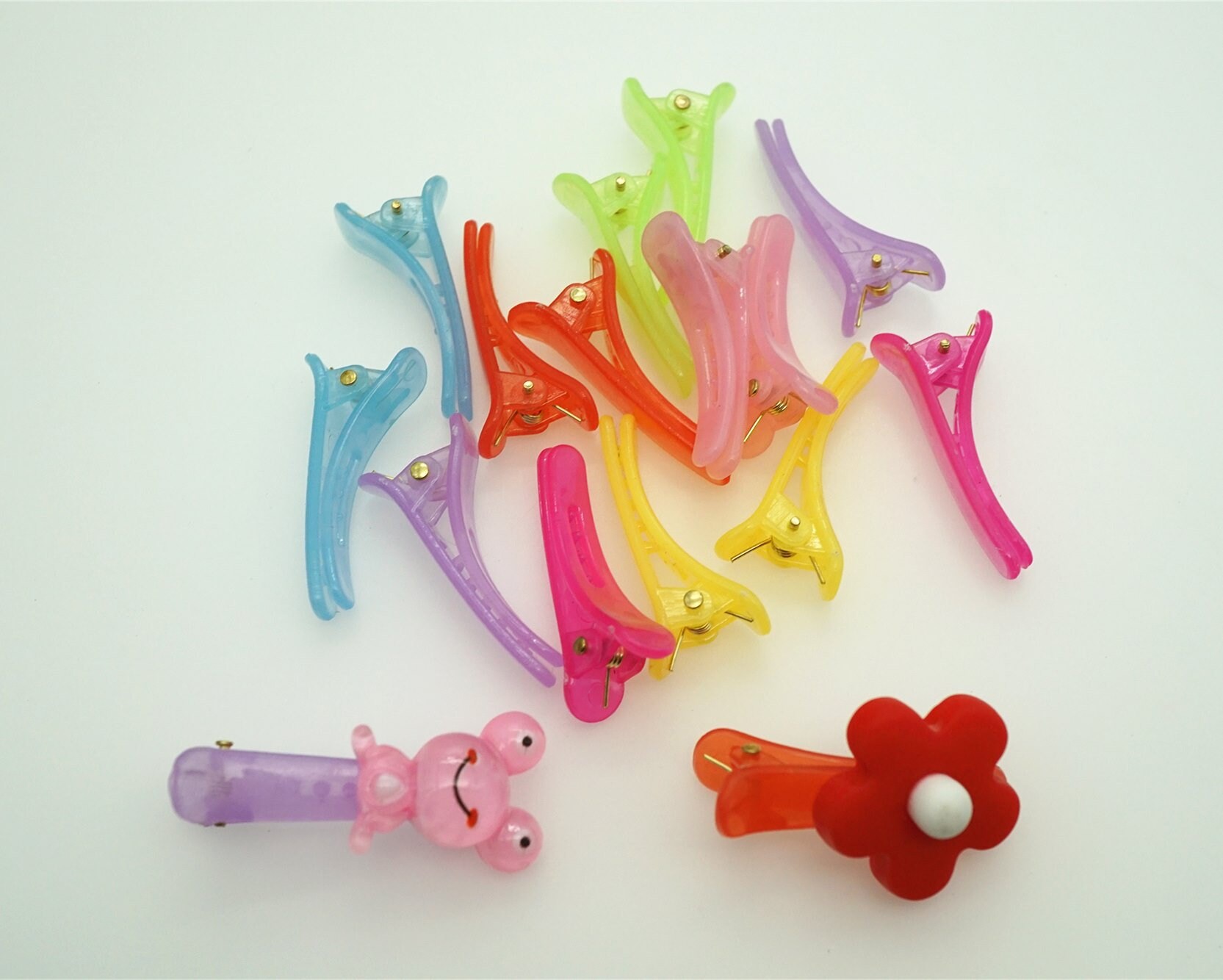20 PCS 35mm Multicolored Plastic hair clip blank hairpin Etsy