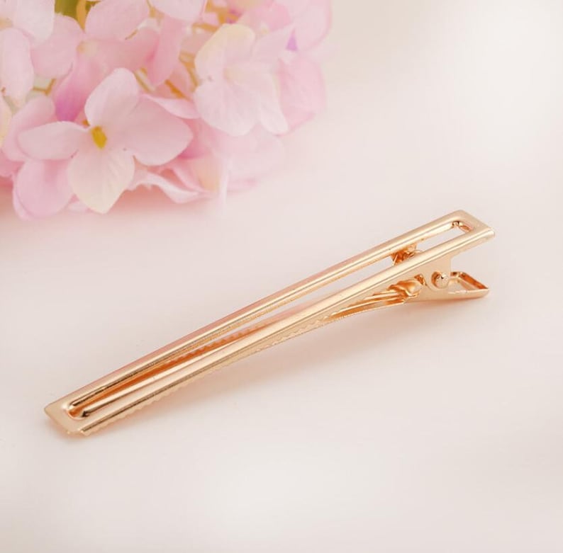 10-100Pcs/lot gold/silver/black Hair Clips Fashion square Hairpin Blank Base for Diy Jewelry Making Pearl Hair Clip Setting craft supplies image 8