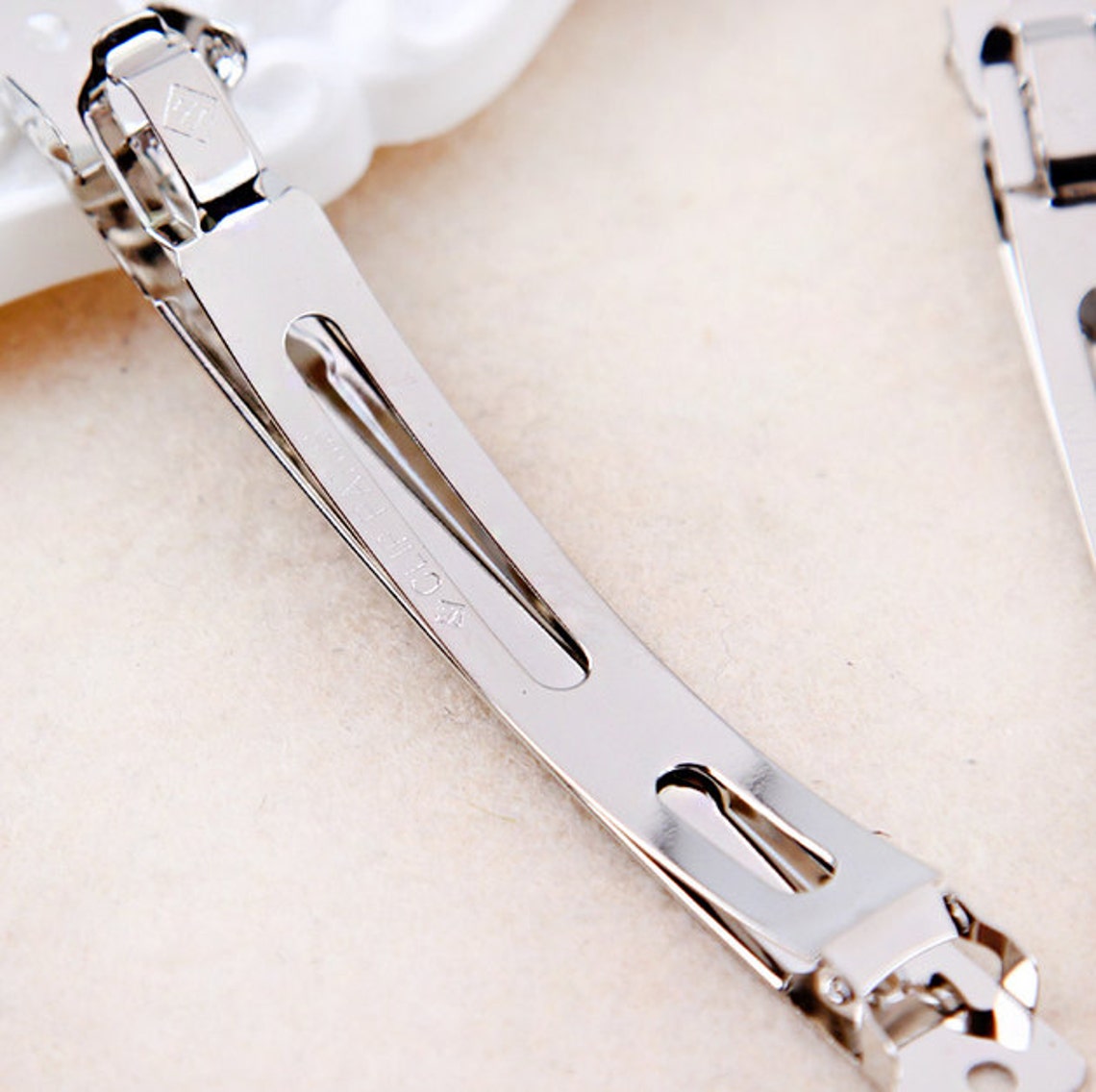 10 PCS 60100mm High quality french barrettes Silver Curved Etsy