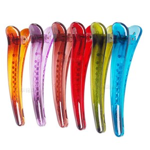 12pcs/ LOTTO 4,9 mm,7,8mm,9,5mm,12mm Accessori per capelli fai da bagno accessori per copricapo fatti a mano 6 clip a molla del becco d'anatra a colori 7.8cm