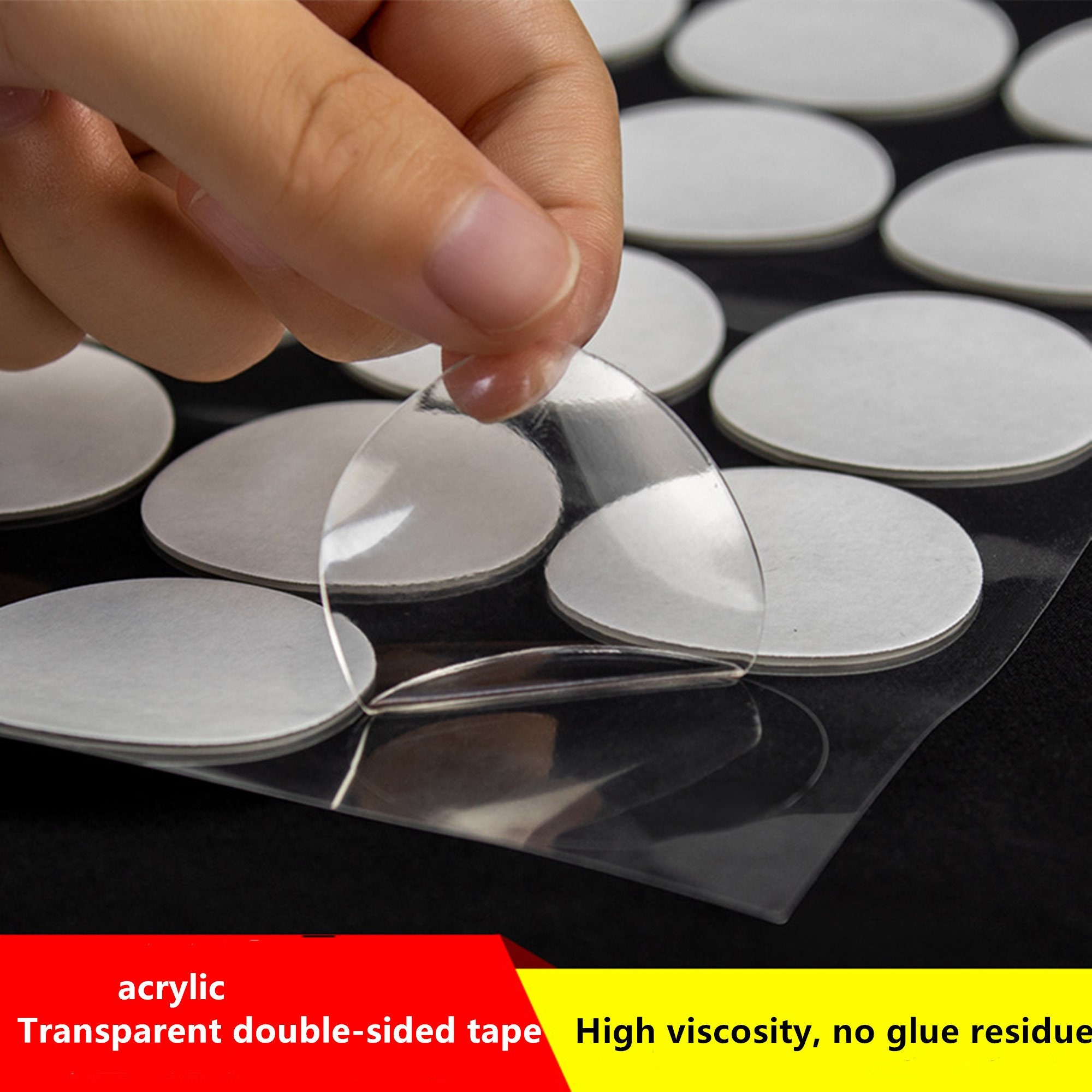 200 Clear Adhesive Dots Removable Two Sided Round Glue for Arts