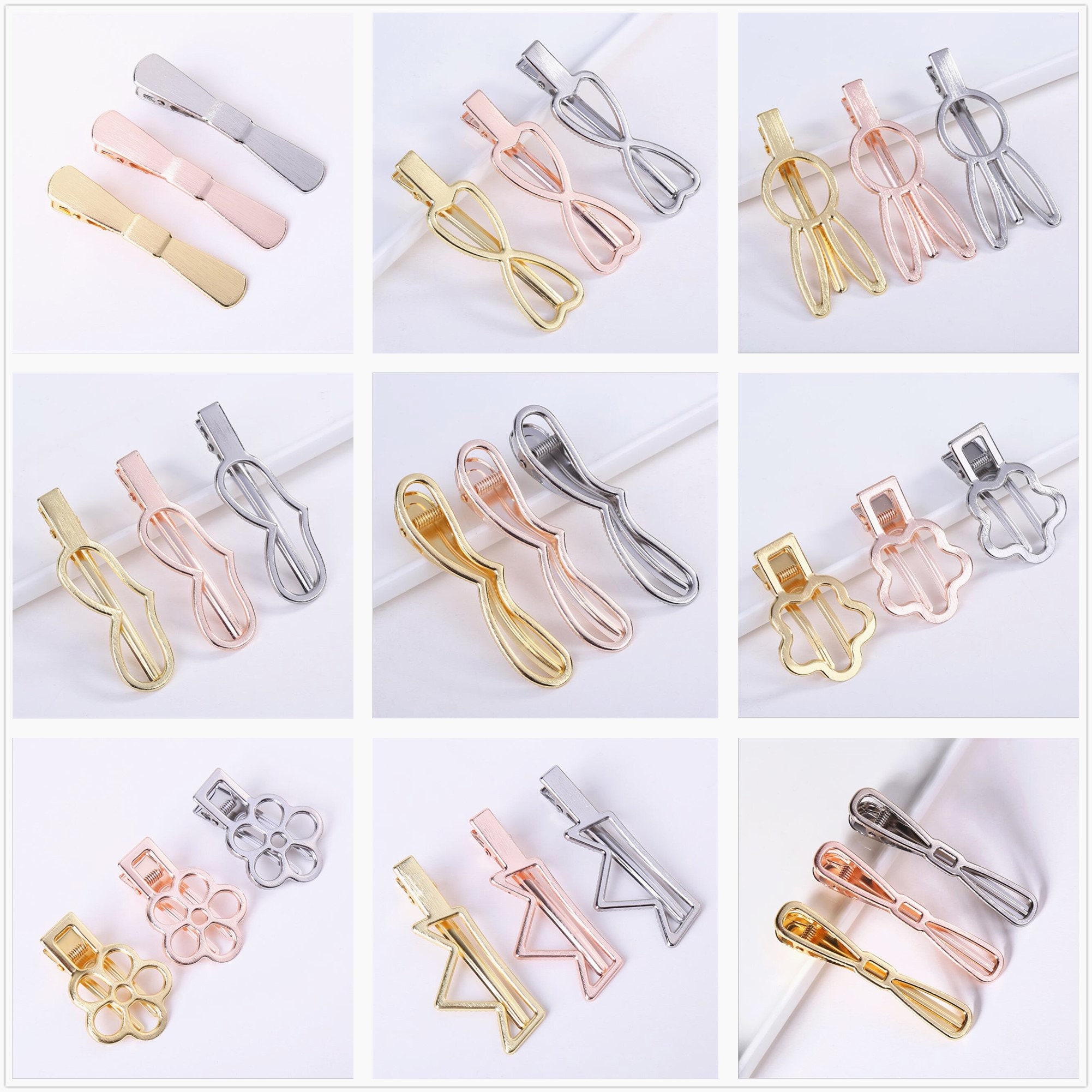 12 Pcs/lot High Quality New Metal Brushed Hairpin Full - Etsy