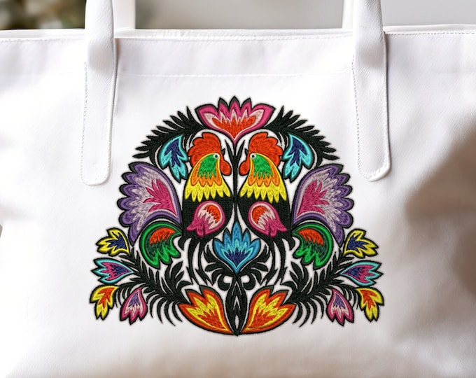 Machine embroidery,Floral embroidery design,Satin embroidery,Embroidery design,Polish embroidery,Flower embroidery,Polish folk art