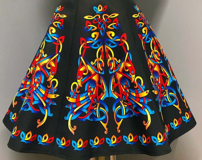 Irish Dance/Skirt/ European Style/Personal Skirt For Irish Dancing/Practice And Competitions/ Celtic/ Black