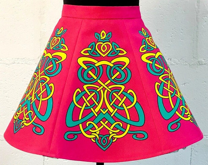 Toddler Size Irish Dance/Skirt/ European Style/Personal Skirt For Irish Dancing/Practice And Competitions/ Celtic/ Swan/ Magenta