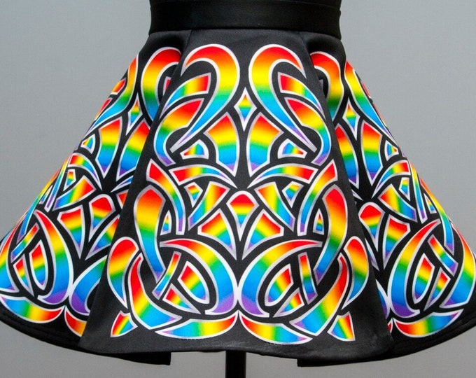 Toddler Size Irish Dance/Skirt/ European Style/Personal Skirt For Irish Dancing/Practice And Competitions/ Celtic/ Swan/ Rainbow