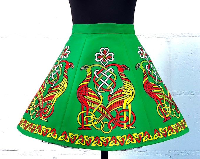 Irish Dance/Skirt/ European Style/Personal Skirt For Irish Dancing/Practice And Competitions/ Celtic/ Griffin/Green