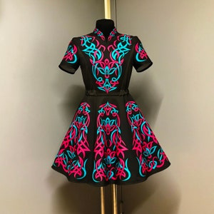 Irish Dance/Dress/ European Style/Personal Skirt For Irish Dancing/Practice And Competitions/ Irish Celtic Flower/Irish Solo Dance Dress