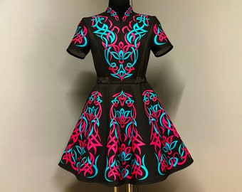 Irish Dance/Dress/ European Style/Personal Skirt For Irish Dancing/Practice And Competitions/ Irish Celtic Flower/Irish Solo Dance Dress