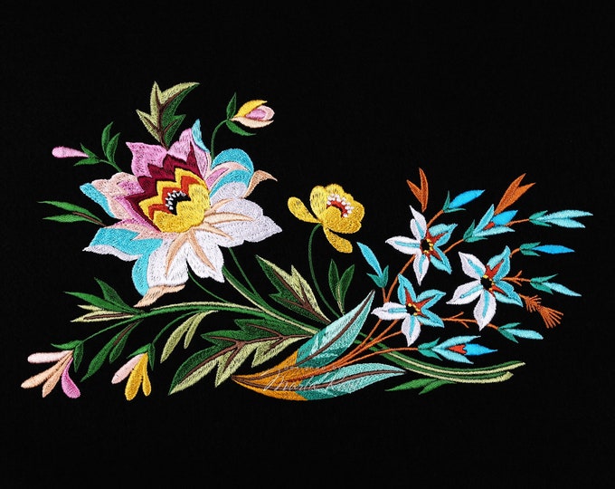 Machine embroidery,Floral embroidery design,Satin embroidery,Embroidery design,Baroque embroidery,Flower embroidery,French vintage style