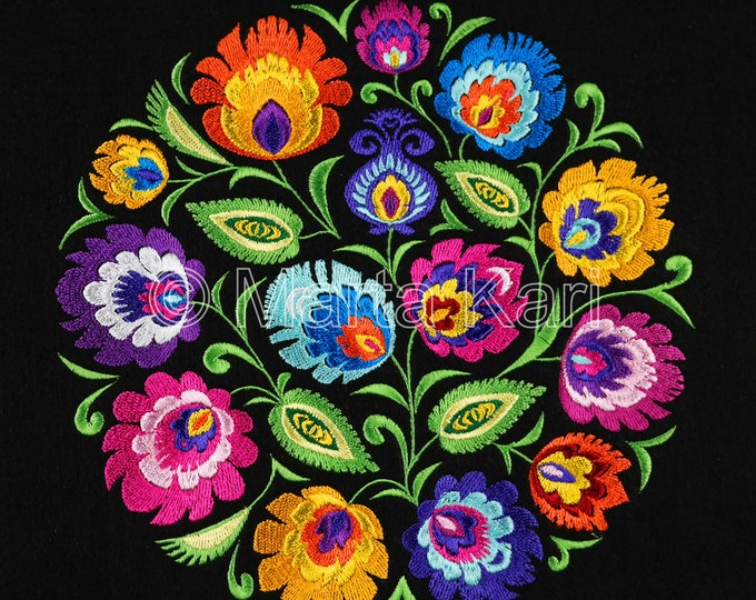 Machine embroidery,Floral embroidery design,Satin embroidery,Embroidery design,Polish embroidery,Flower embroidery,Polish folk art