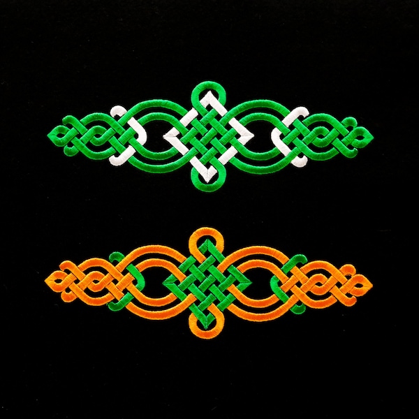 Celtic Knot Satin Stitch Embroidery Design Cuffs Belt