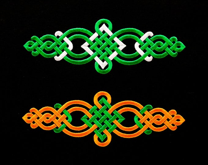 Celtic Knot Satin Stitch Embroidery Design Cuffs Belt