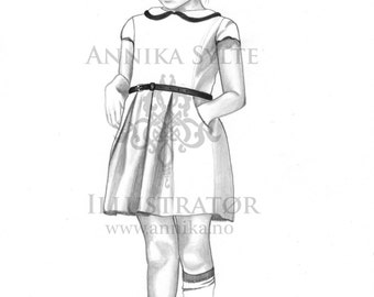 Nora, coloring page