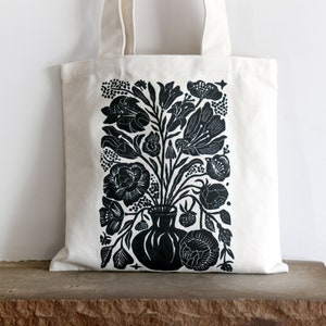 Flower Vase  eco bag 100% canvas cotton tote, 400mmX380mm