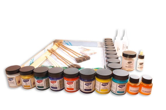 Ebru Marbling Art Set - Kit 9 colors