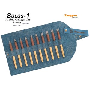Easypen Sulus Set-1 Arabic Calligraphy Pen,the pencil handle is handmade beech wood (10 Pens)