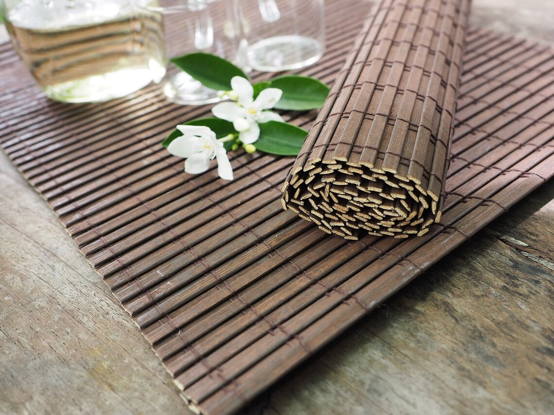 Bamboo Placemats Set 4 Handmade & Natural Table Mats With Etsy