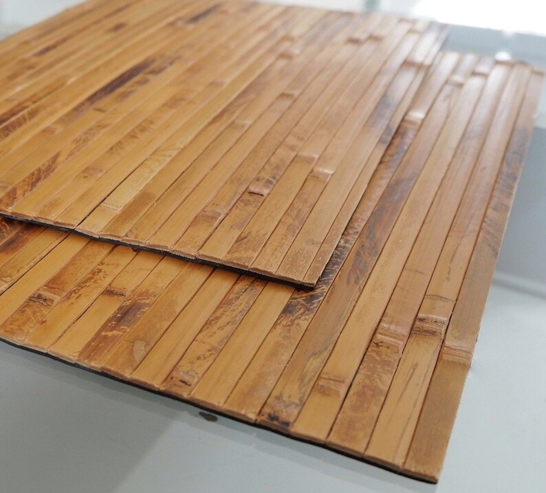 Bamboo Placemats Set of 2 Ecofriendly Handmade Natural and Etsy