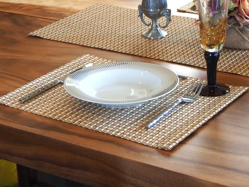 Bamboo Placemats Set of 4 handmade & natural table mats with Etsy