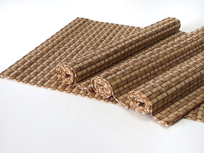 Bamboo Placemats Set of 4 handmade & natural table mats with Etsy