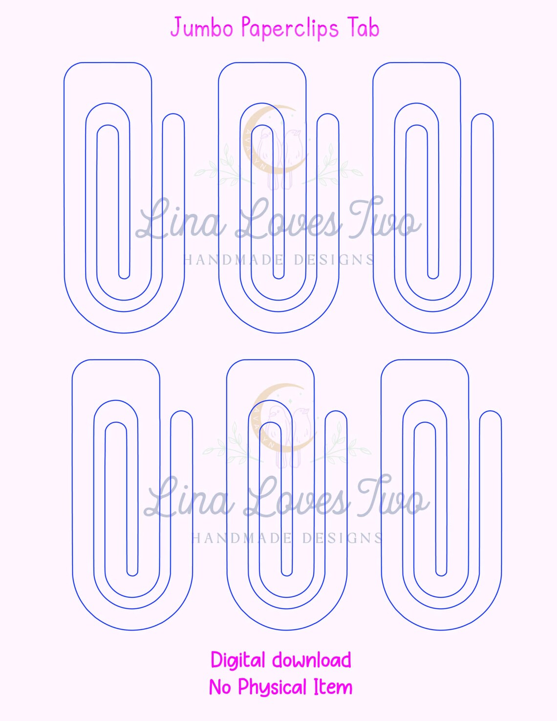 Jumbo Paperclip Tab SVG Template: Laser & Vinyl Cut File (digital File ...