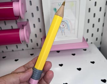 Personalized 3D Printed Pencil Pen | Refillable BIC Ink | Custom Name & Color | Teacher Gift | Reusable Ballpoint Pen