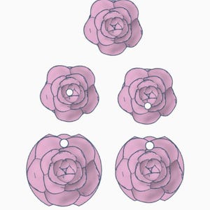 Rose Lid Topper STL and 3mf – Stanley & Libbey Cup Floral Design (Digital Download)