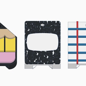 Set of 3 School Themed Designs Keychain Can Opener and Drink Cover 3MF File | 3 in 1 Tool | 3D Print File | Digital Download