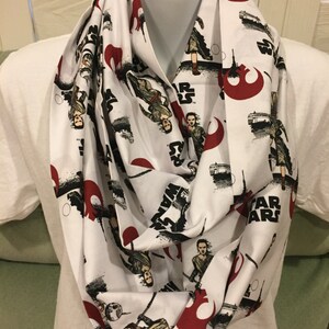 Star Wars VII Rey & BB8 Infinity Scarf - Cotton Fabric Accessory | Sci-Fi Fashion | Unique Galactic Gift