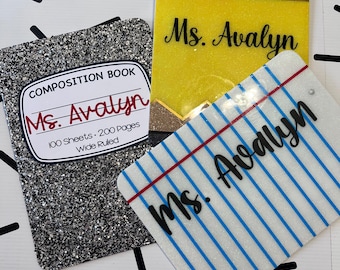 Personalized Glitter Letter Clipboard: Teacher Appreciation Gift