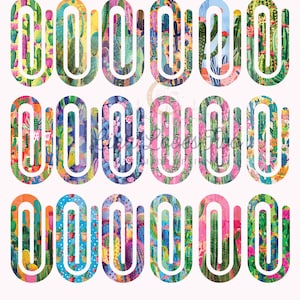 Bright Preppy Cacti Jumbo Paperclip PNG – Sublimation Clipart |  Bright Cacti Jumbo Paperclip Sublimation | Cacti Theme Paperclips