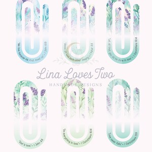 May include: A digital download featuring watercolor designs with lavender and botanical elements. The designs are in the shape of a U, with inspirational quotes and text. The text includes "Lavender Love", "Lina Loves Two", and "Digital download No Physical Item".