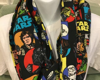 Star Wars Cartoon Characters Infinity Scarf - Galactic Fashion Accessory with Iconic Characters