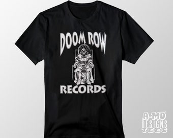 Doom Row Records music superhero villain Tshirt Mashup Unisex and Ladies Fit