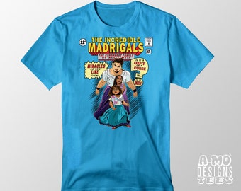 The Incredible Madrigals Movie Comic Book Cover T-Shirt Mashup Unisex and Ladies Fit