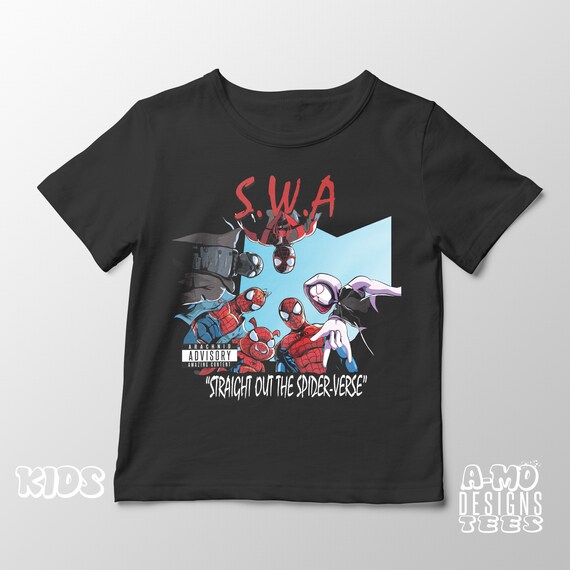 Kids Straight Out The Spider Verse Super Hero T Shirt Mashup Etsy Kids Straight Out The Spider Verse Super Hero T Shirt Mashup Etsy